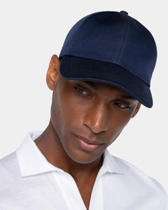 Blue Baseball Cap in Linen Silk | Filatori
