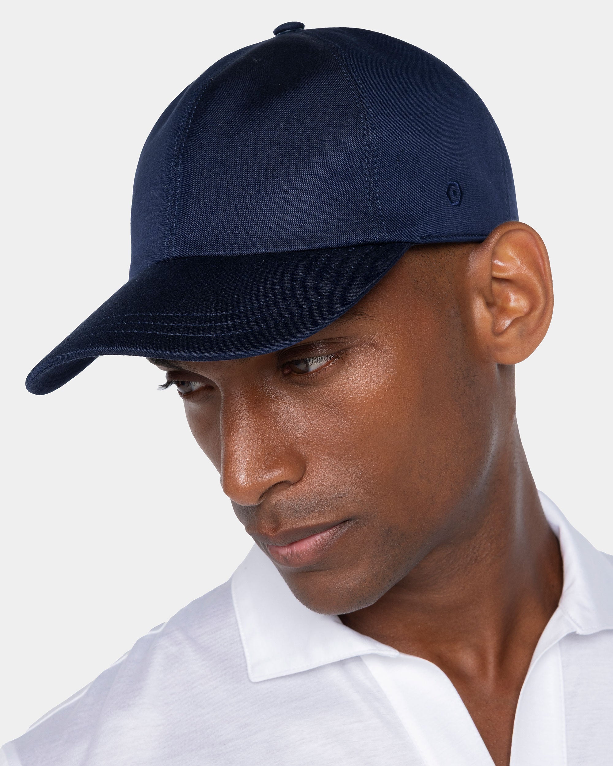 Blue Baseball Cap in Linen Silk | Filatori