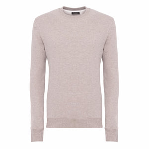 Sand Melange Crewneck sweatshirt in Cotton Cashmere | Filatori