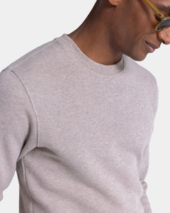 Sand Melange Crewneck sweatshirt in Cotton Cashmere | Filatori