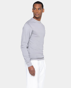 Grey Crewneck sweatshirt in double jersey Compact Cotton | Filatori