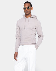 Sand Melange Hoodie in Cotton Cashmere | Filatori