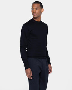 Black Crewneck sweatshirt in double jersey Compact Cotton | Filatori