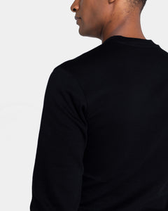 Black Crewneck sweatshirt in double jersey Compact Cotton | Filatori