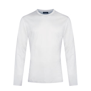 Pearl grey Long Sleeved T-Shirt 100% Egyptian Cotton | Filatori 