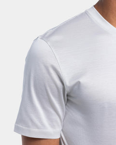 Pearl Grey Short Sleeve T-Shirt 100% Egyptian Cotton | Filatori 