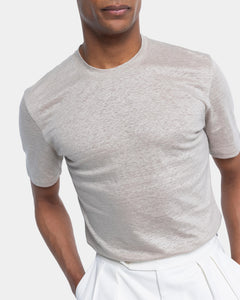 Sand Short Sleeve T-Shirt 100% European Linen | Filatori 