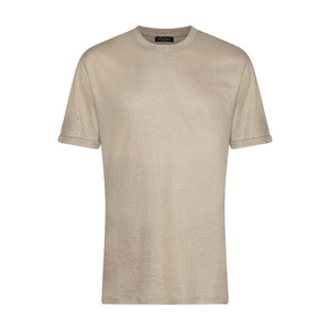 Sand Short Sleeve T-Shirt 100% European Linen | Filatori 