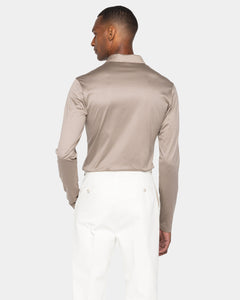 Polo mezza zip manica lunga tinta unita Talpa 100% Cotone egiziano | Filatori