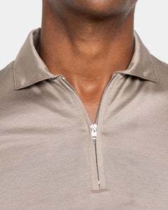 Polo mezza zip manica lunga tinta unita Talpa 100% Cotone egiziano | Filatori