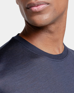 Blue Tech Short Sleeve T-Shirt Extrafine Merino Wool | Filatori 