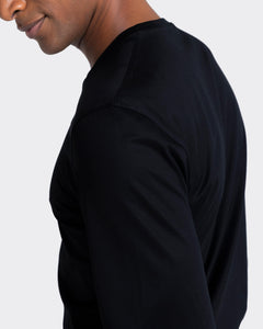 Black Long Sleeve T-Shirt 100% Ultra-fine Supima Cotton | Filatori 