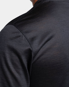 Black Tech Short Sleeve T-Shirt Extrafine Merino Wool | Filatori 