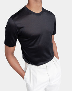 Black Tech Short Sleeve T-Shirt Extrafine Merino Wool | Filatori 