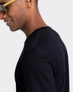 Black Long Sleeve T-Shirt 100% Egyptian Cotton | Filatori 