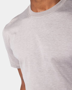 Sand Melange Soft Short Sleeve T-Shirt Silk Cotton | Filatori 