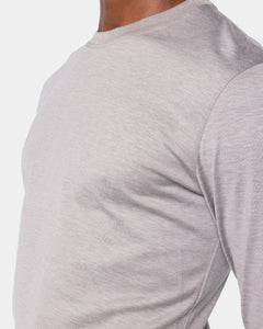 T shirt manica lunga soft tinta unita Sabbia Melange Seta Cotone | Filatori