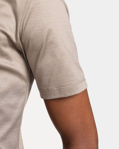 Taupe Short Sleeve T-Shirt 100% Egyptian Cotton | Filatori 
