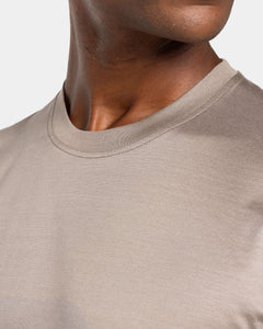 Taupe Short Sleeve T-Shirt 100% Egyptian Cotton | Filatori 