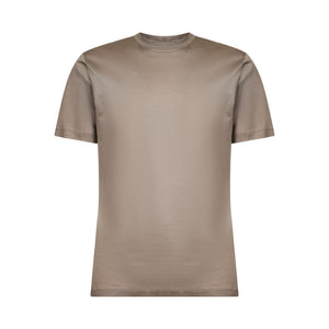 Taupe Short Sleeve T-Shirt 100% Egyptian Cotton | Filatori 