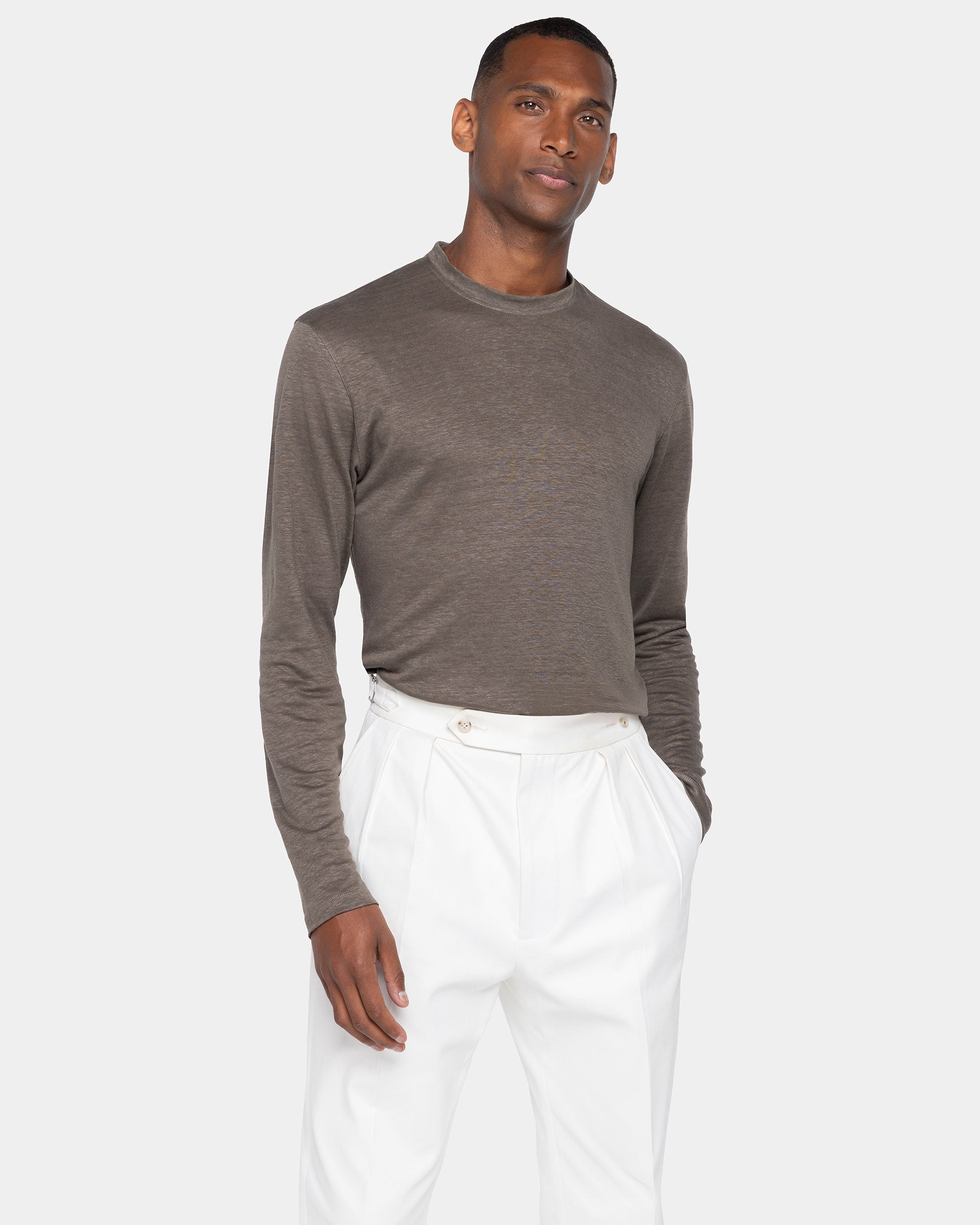 T shirt manica lunga tinta unita Talpa 100% Masters of Linen | Filatori